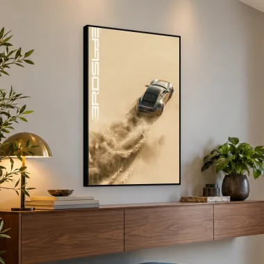 Quadro Decorativo Canvas Porsche Deserto - CR0030