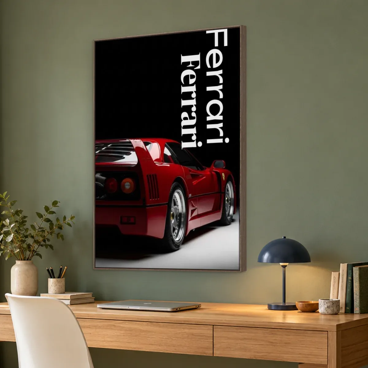 Quadro Decorativo Canvas Ferrari Traseira - CR0032