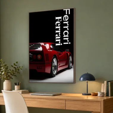 Quadro Decorativo Canvas Ferrari Traseira - CR0032