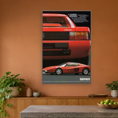 Quadro Decorativo Canvas Ferrari Testarossa - CR0035