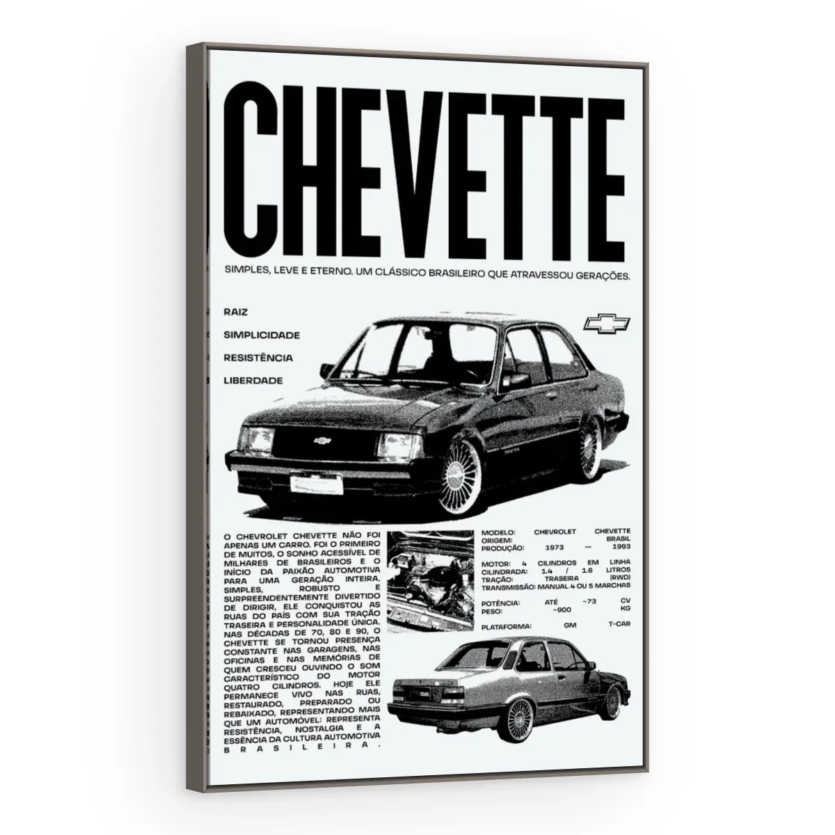 Quadro Decorativo Canvas Chevette Clássico - CR0036
