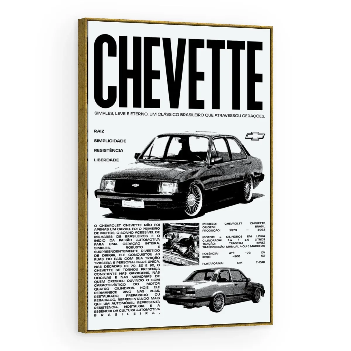 Quadro Decorativo Canvas Chevette Clássico - CR0036