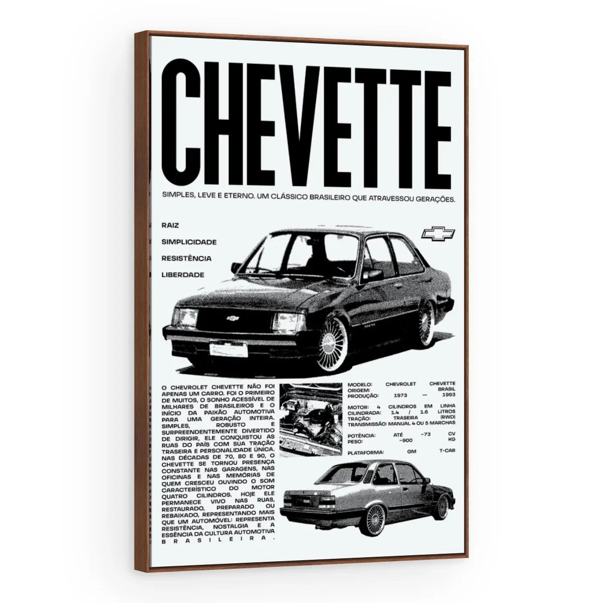 Quadro Decorativo Canvas Chevette Clássico - CR0036