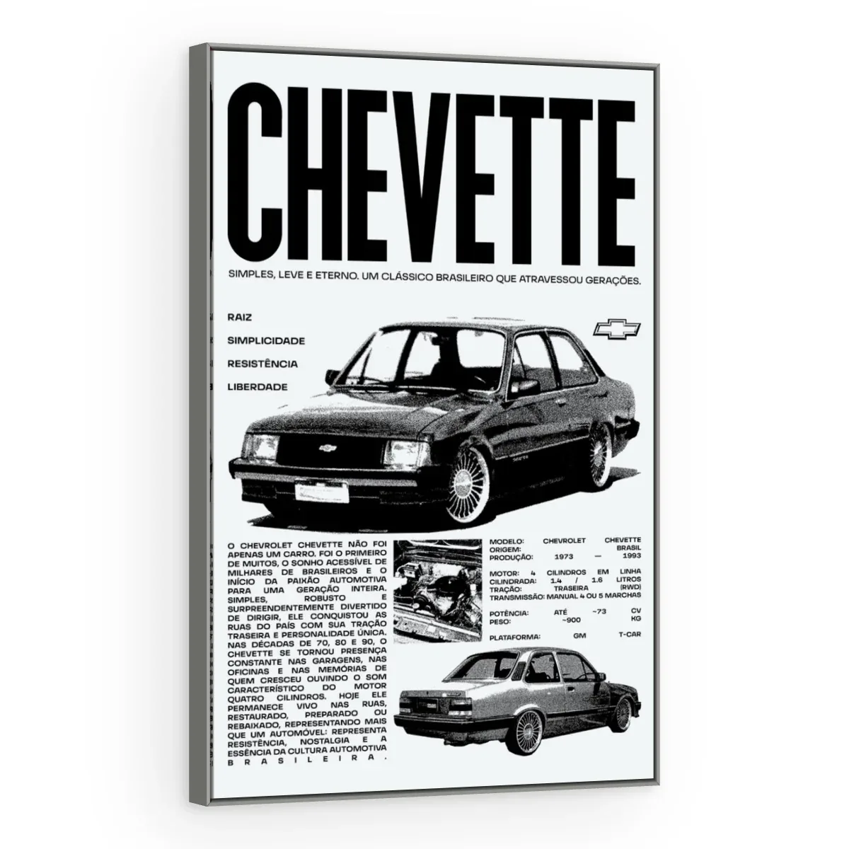 Quadro Decorativo Canvas Chevette Clássico - CR0036