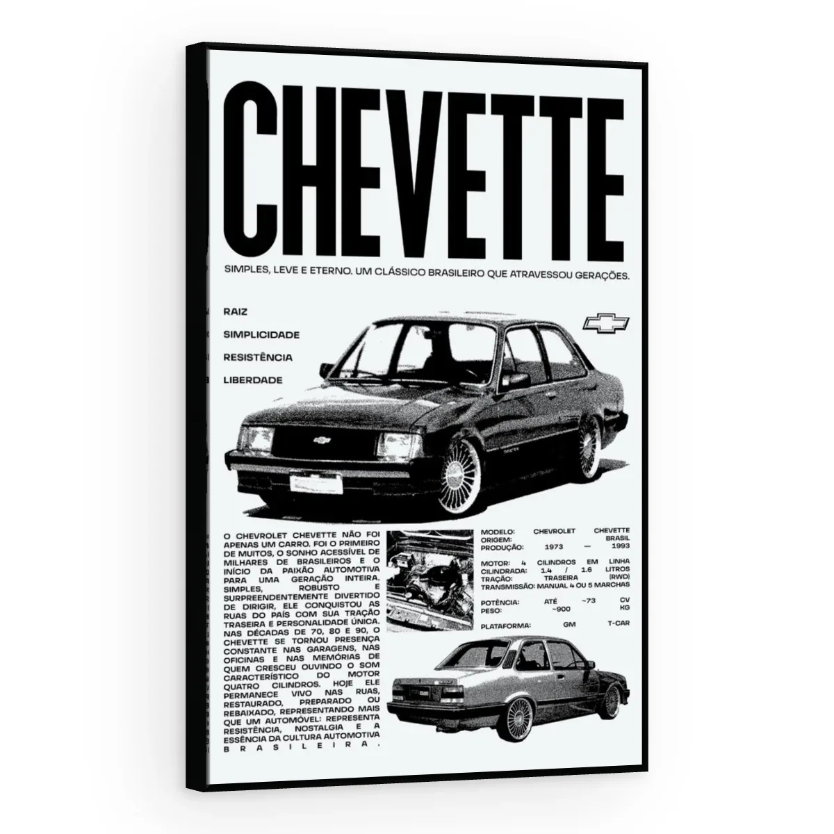 Quadro Decorativo Canvas Chevette Clássico - CR0036