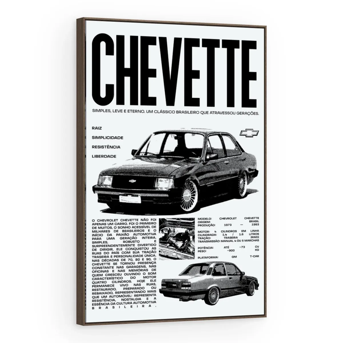 Quadro Decorativo Canvas Chevette Clássico - CR0036