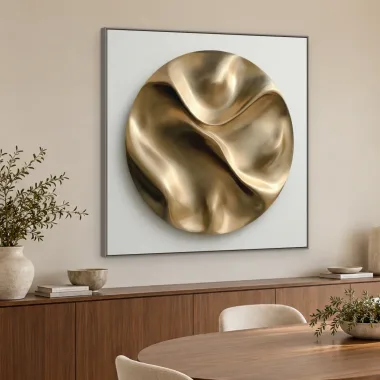 Quadro Decorativo Canvas Escultura Circular - ES0001