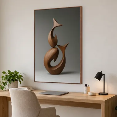 Quadro Decorativo Canvas Espiral Nogueira - ES0008