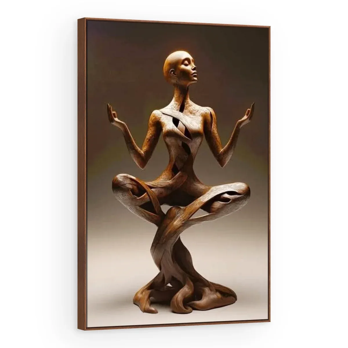 Quadro Decorativo Canvas Meditação Bronze - ES0010