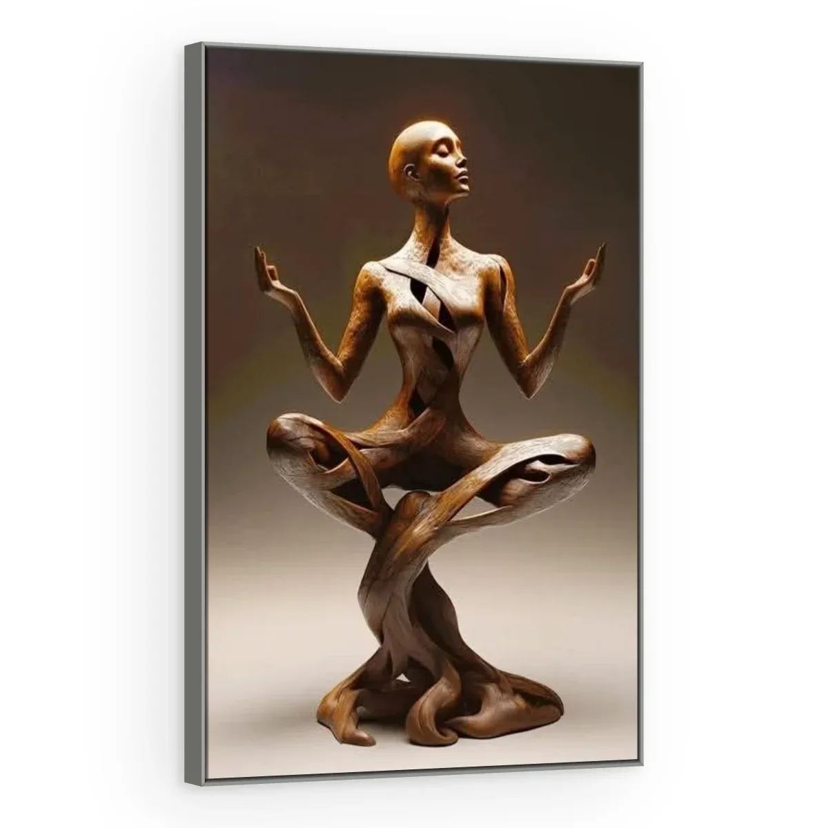 Quadro Decorativo Canvas Meditação Bronze - ES0010