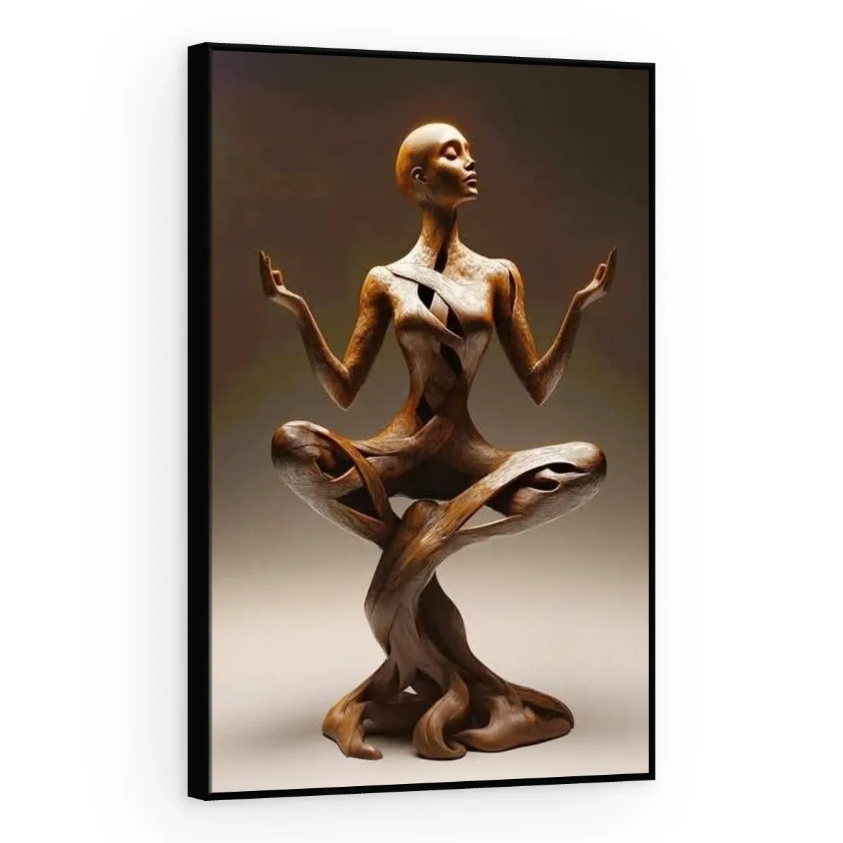 Quadro Decorativo Canvas Meditação Bronze - ES0010