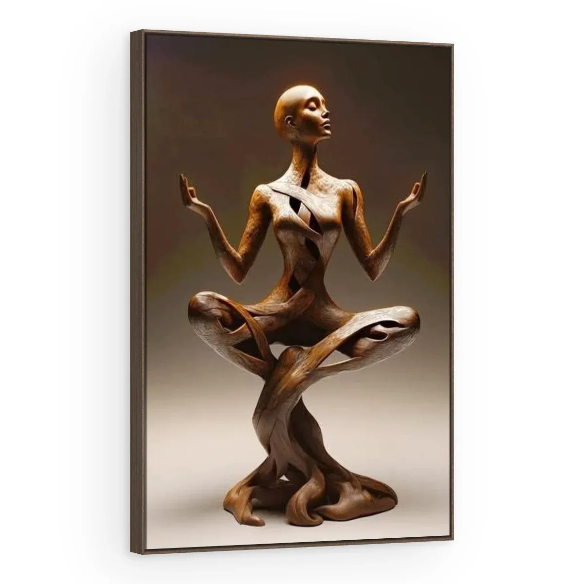 Quadro Decorativo Canvas Meditação Bronze - ES0010