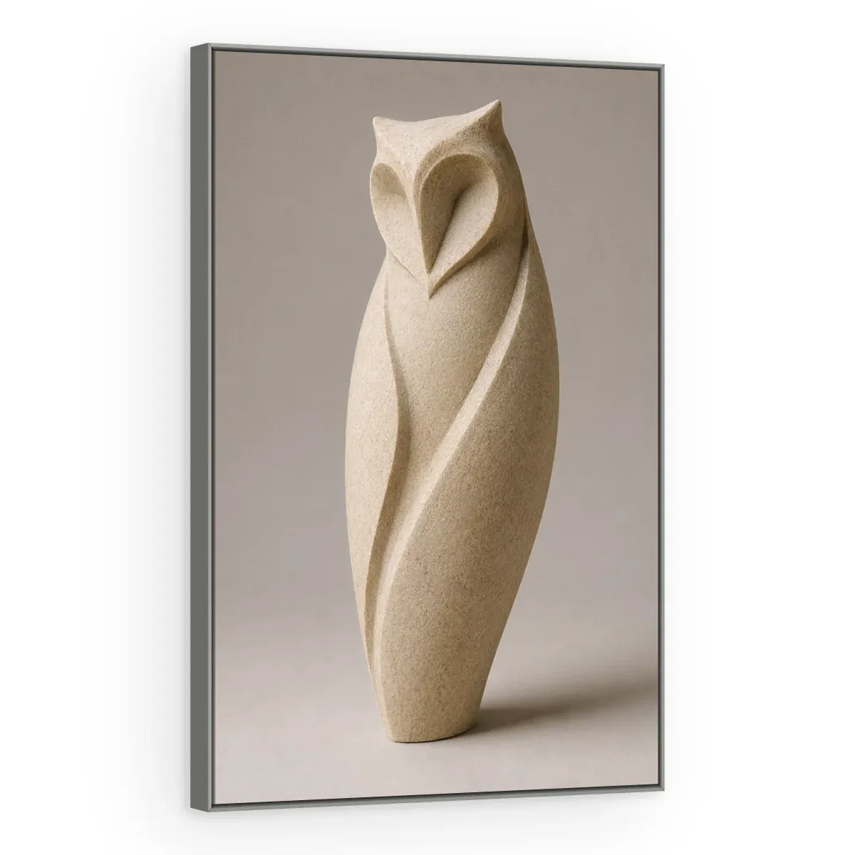 Quadro Decorativo Canvas Coruja Pedra - ES0011