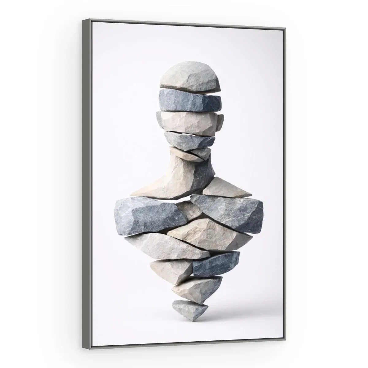Quadro Decorativo Canvas Busto Pedras - ES0014