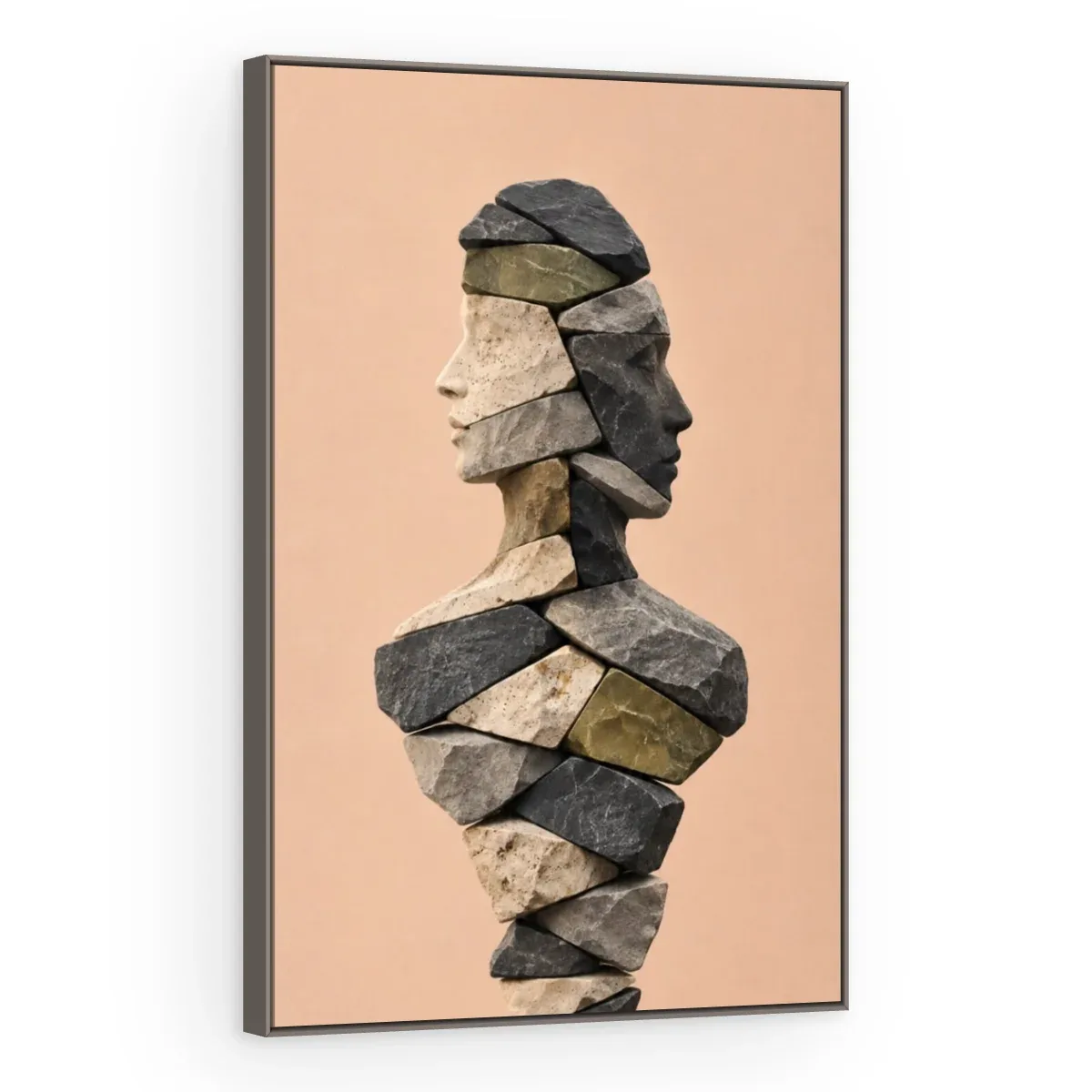 Quadro Decorativo Canvas Figura Pedras - ES0016