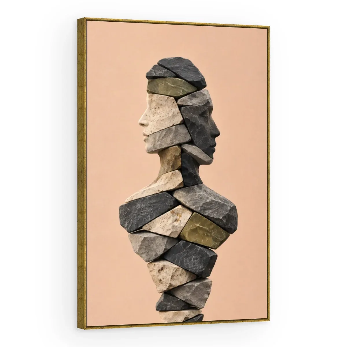Quadro Decorativo Canvas Figura Pedras - ES0016