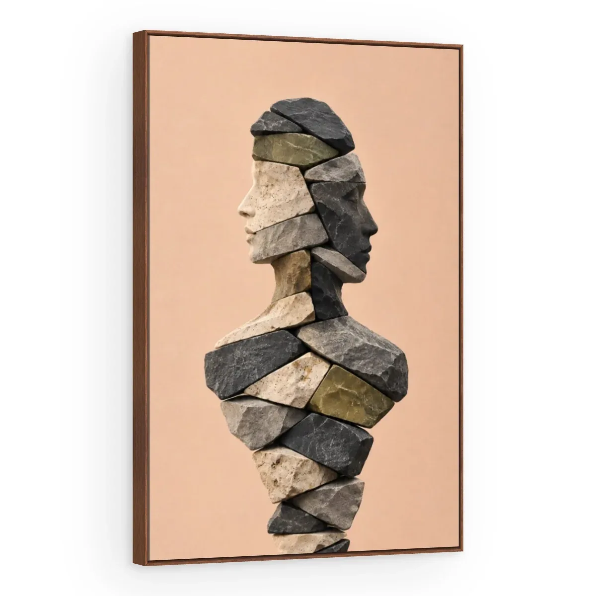 Quadro Decorativo Canvas Figura Pedras - ES0016