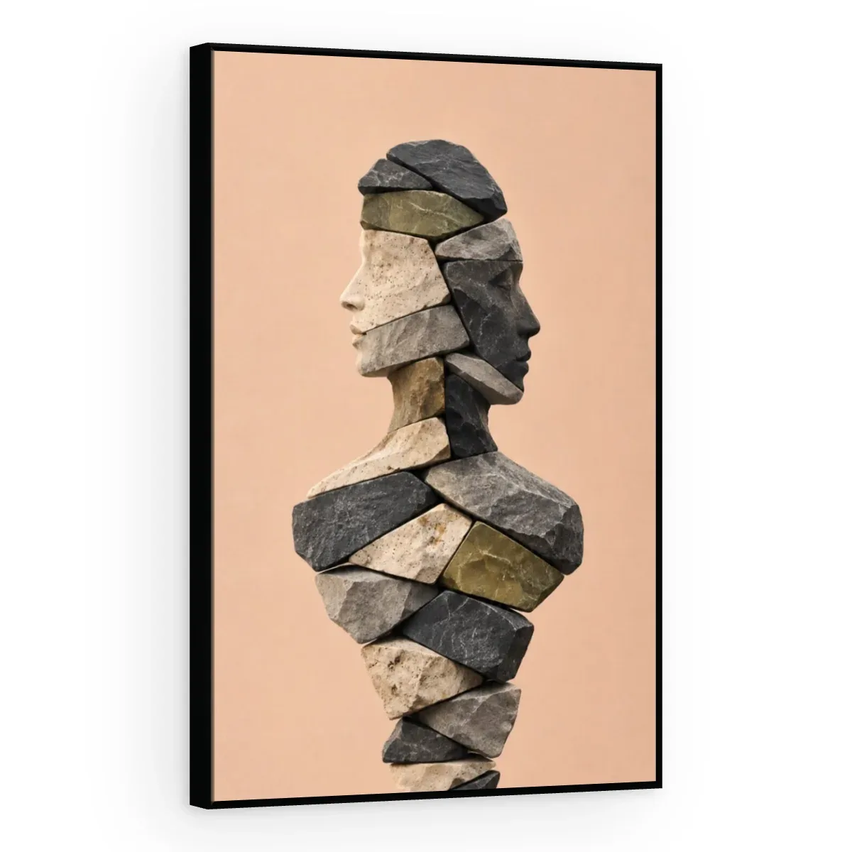 Quadro Decorativo Canvas Figura Pedras - ES0016