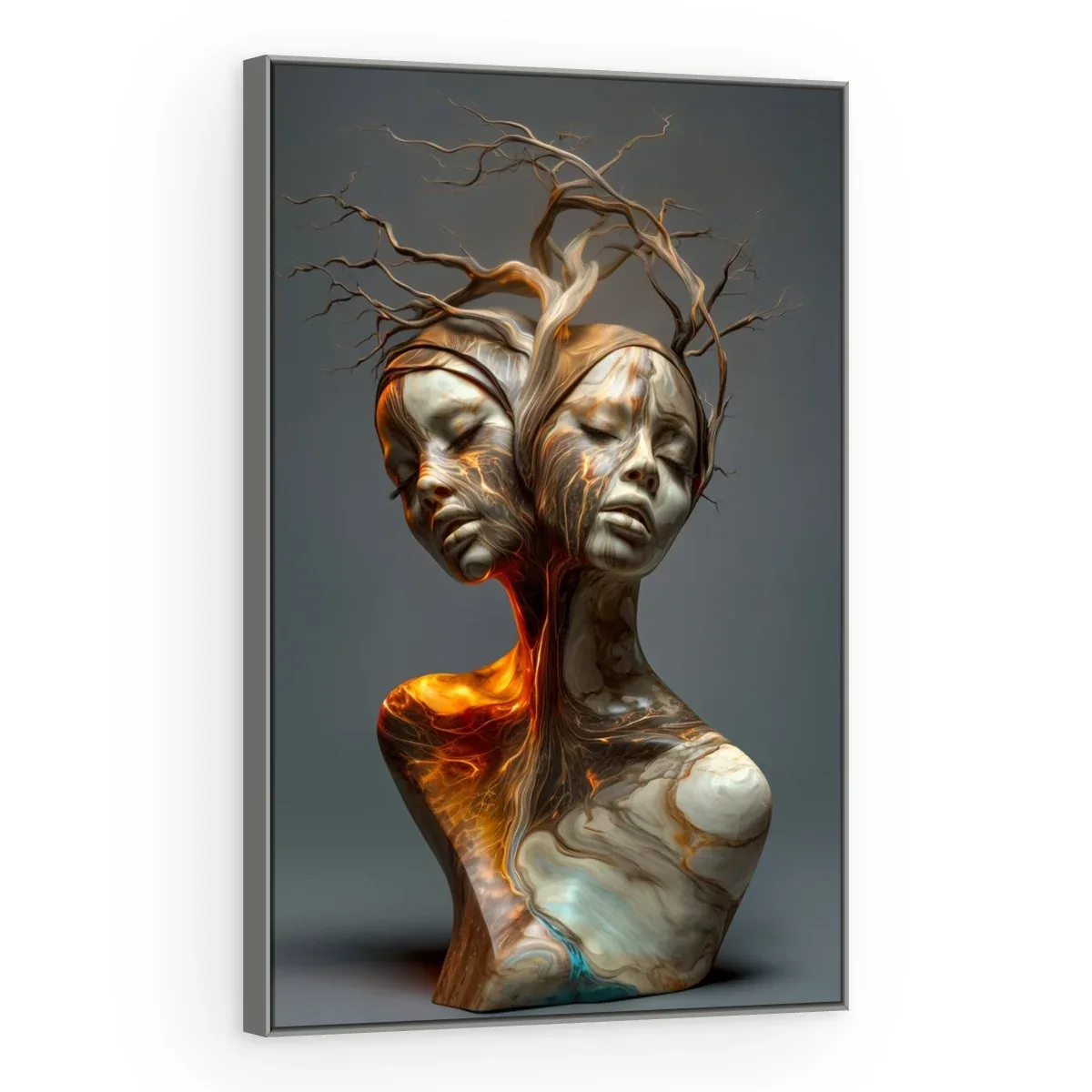 Quadro Decorativo Canvas Faces Gêmeas - ES0019