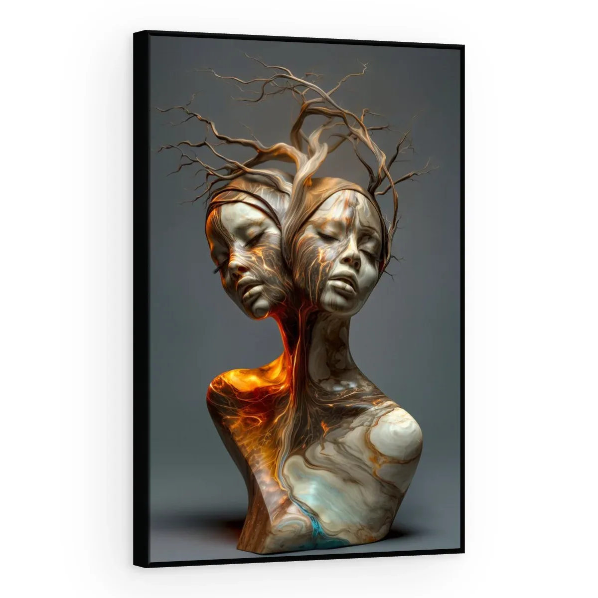 Quadro Decorativo Canvas Faces Gêmeas - ES0019