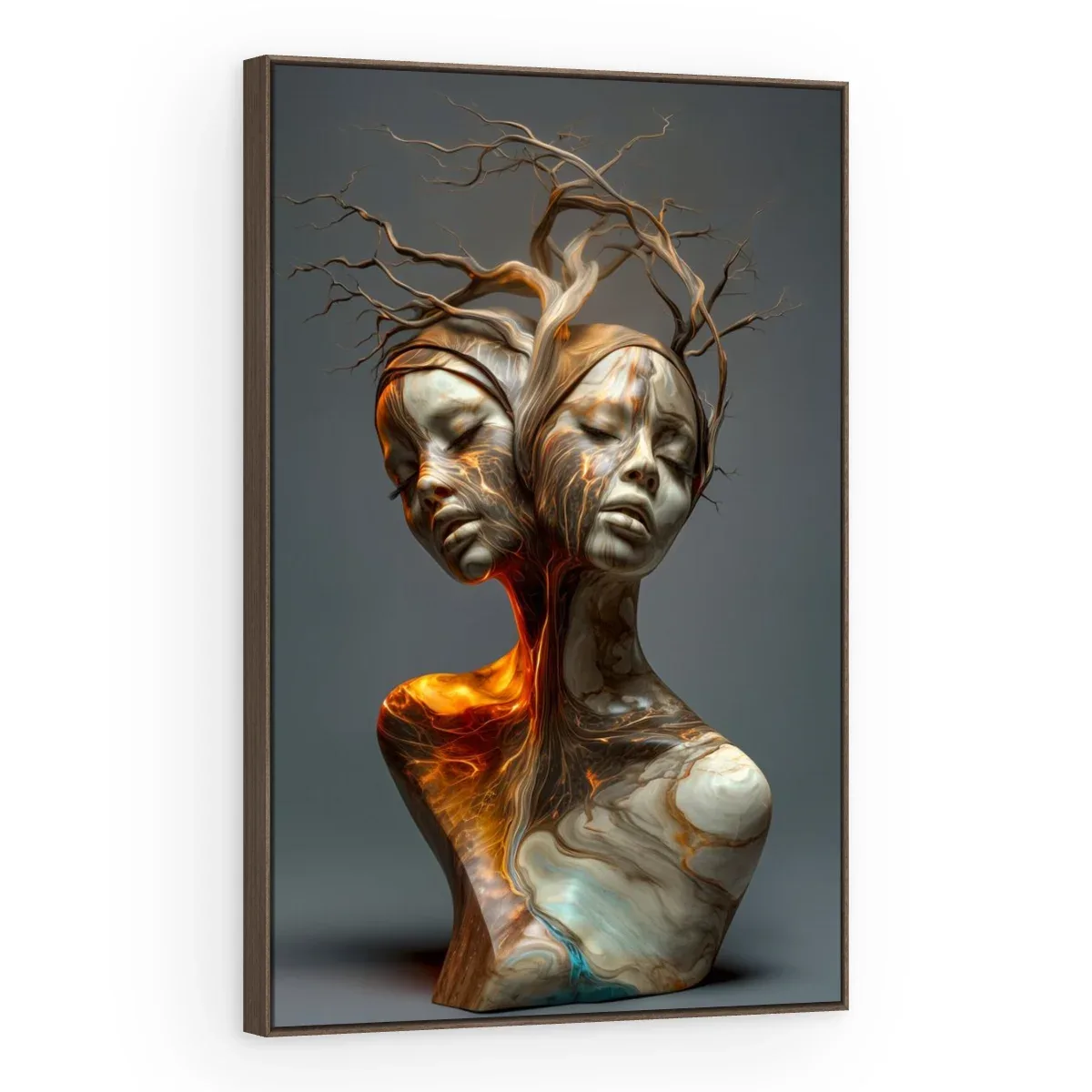 Quadro Decorativo Canvas Faces Gêmeas - ES0019