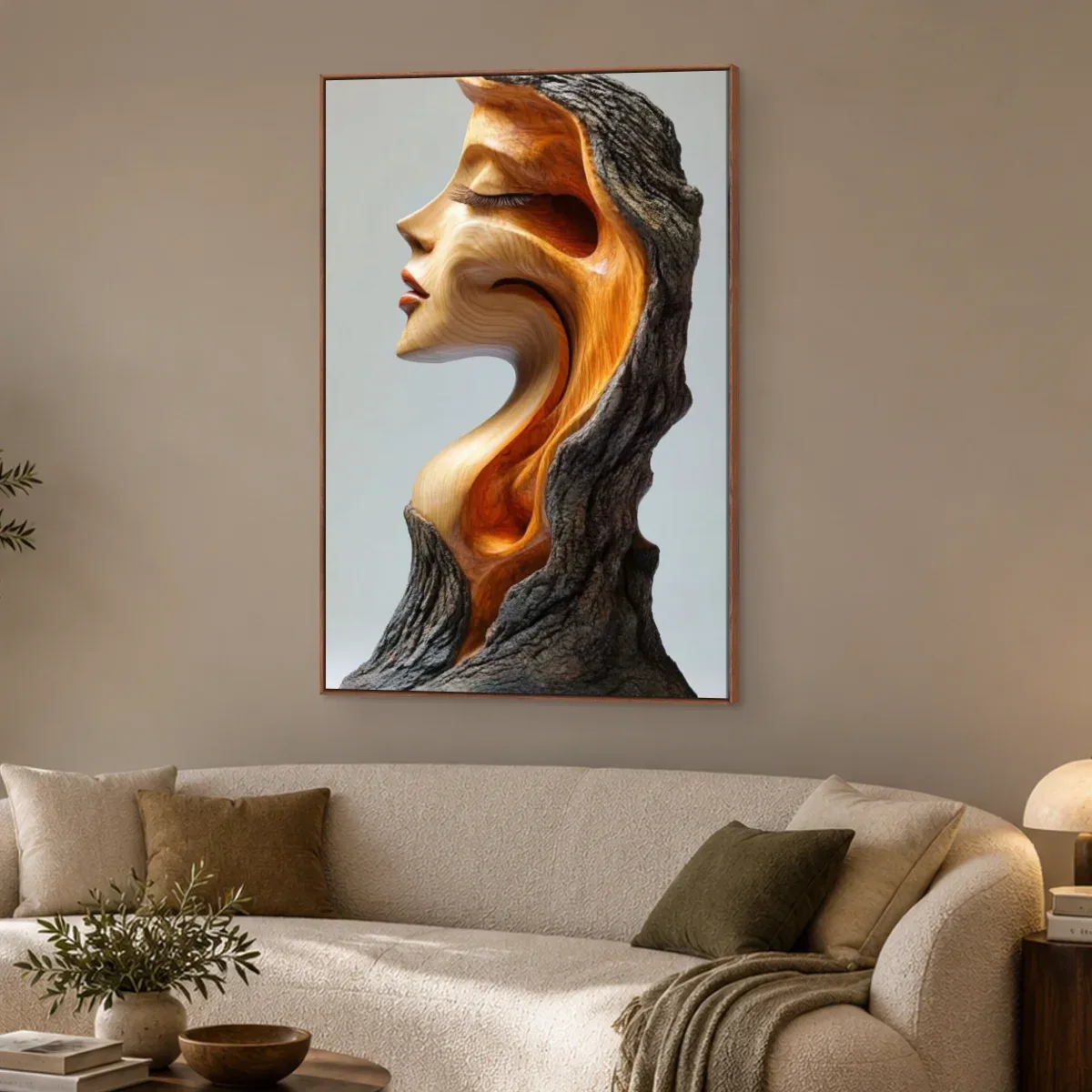 Quadro Decorativo Canvas Rosto Esculpido - ES0022