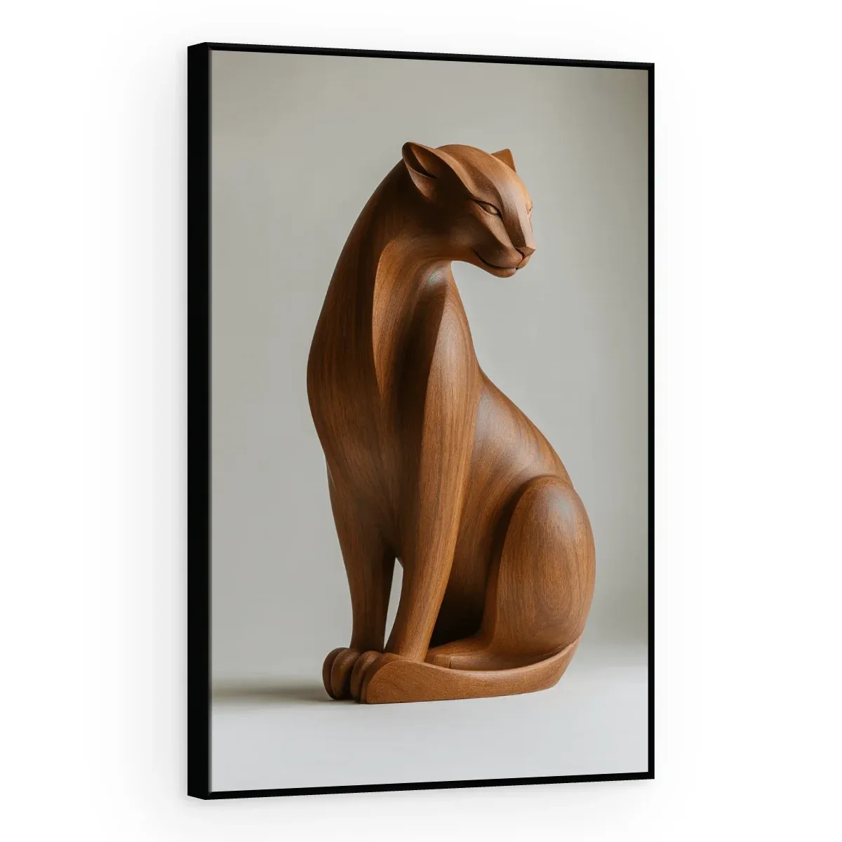 Quadro Decorativo Canvas Pantera Madeira - ES0023