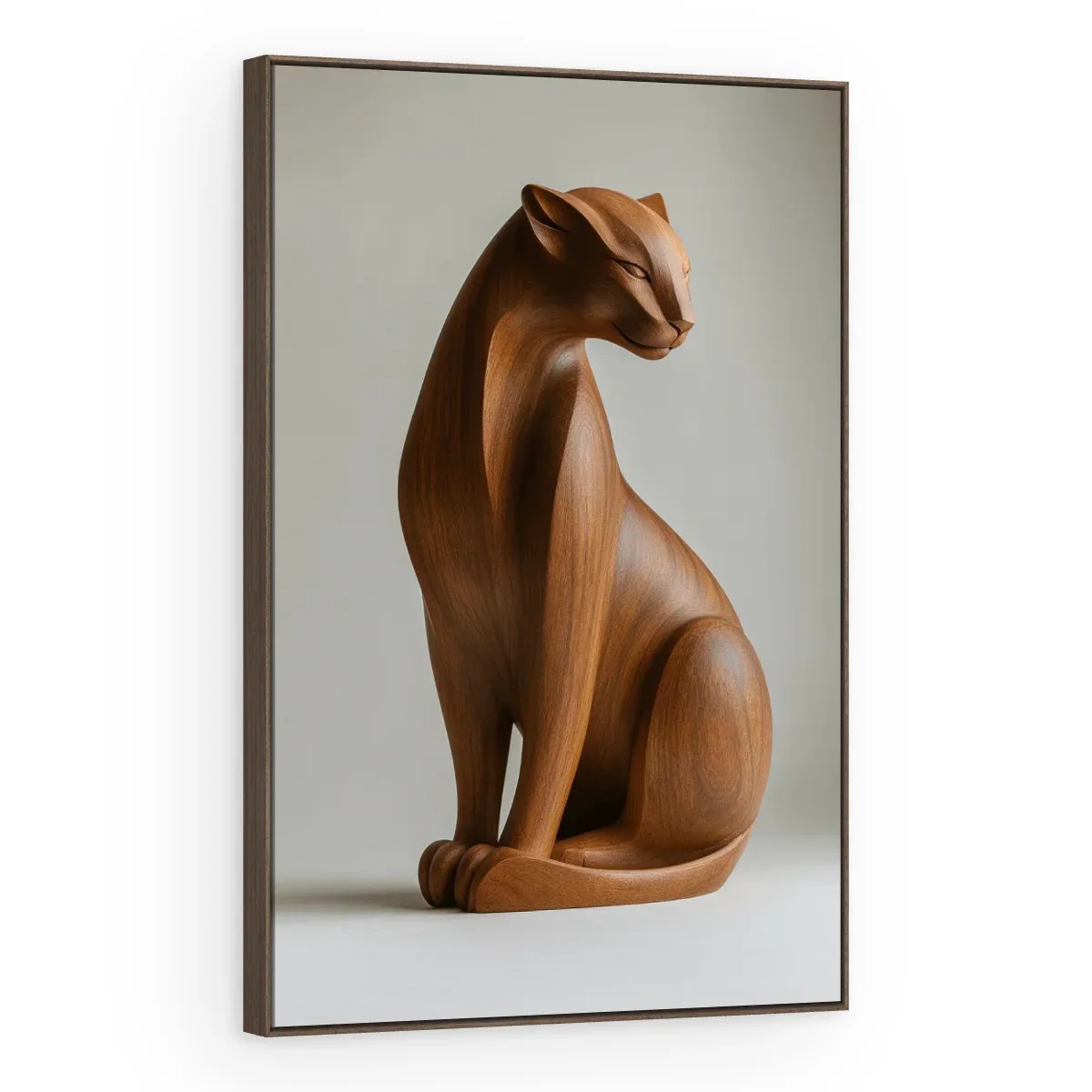 Quadro Decorativo Canvas Pantera Madeira - ES0023