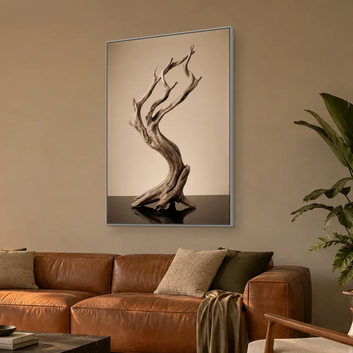 Quadro Decorativo Canvas Árvore Madeira - ES0026