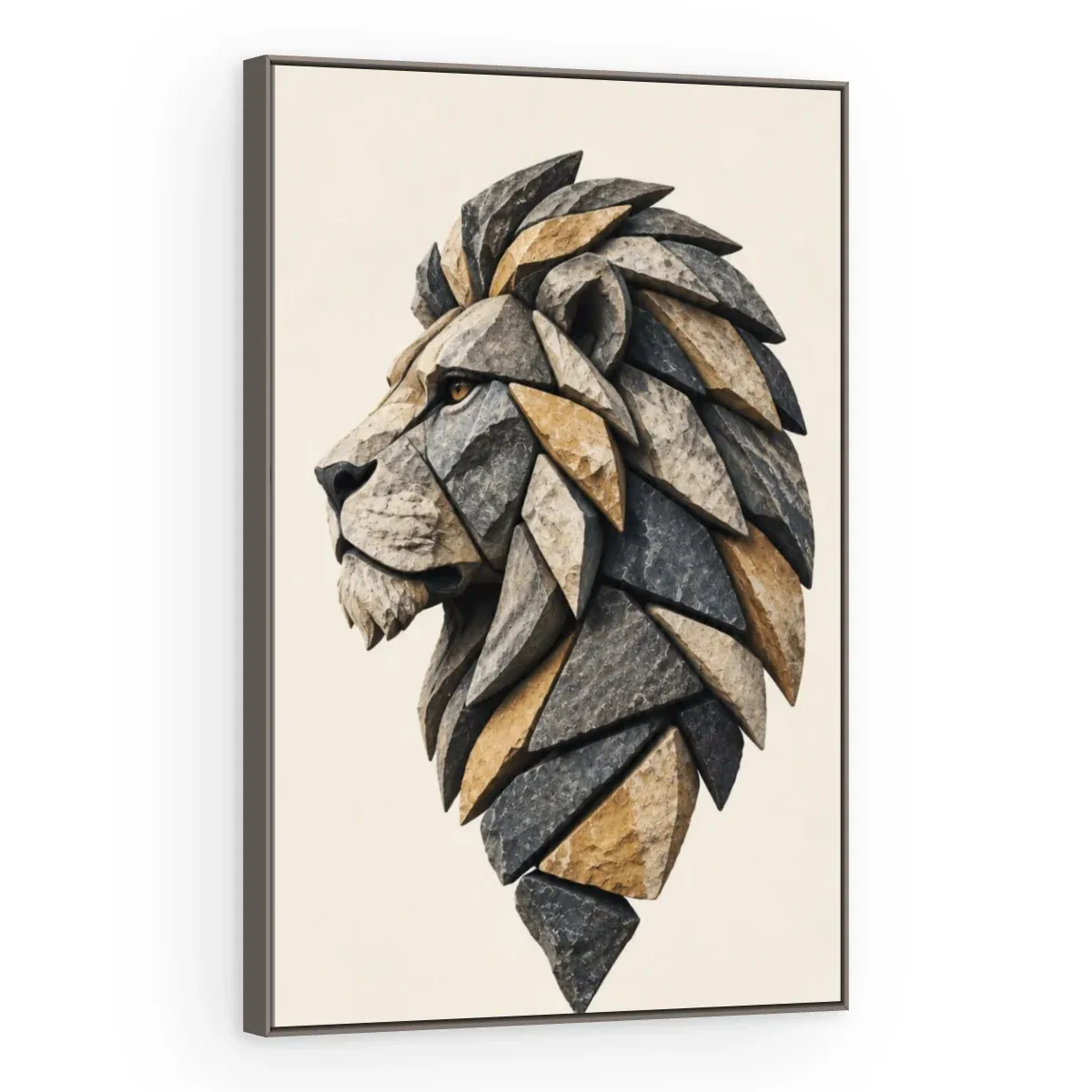 Quadro Decorativo Canvas Leão Mosaico - ES0027