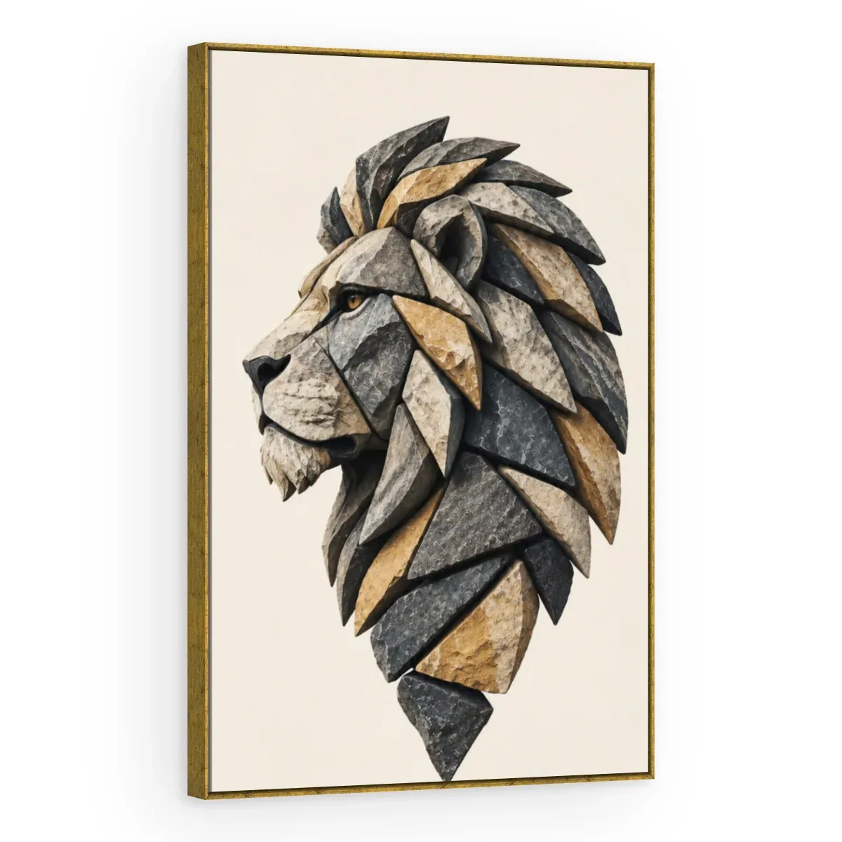 Quadro Decorativo Canvas Leão Mosaico - ES0027