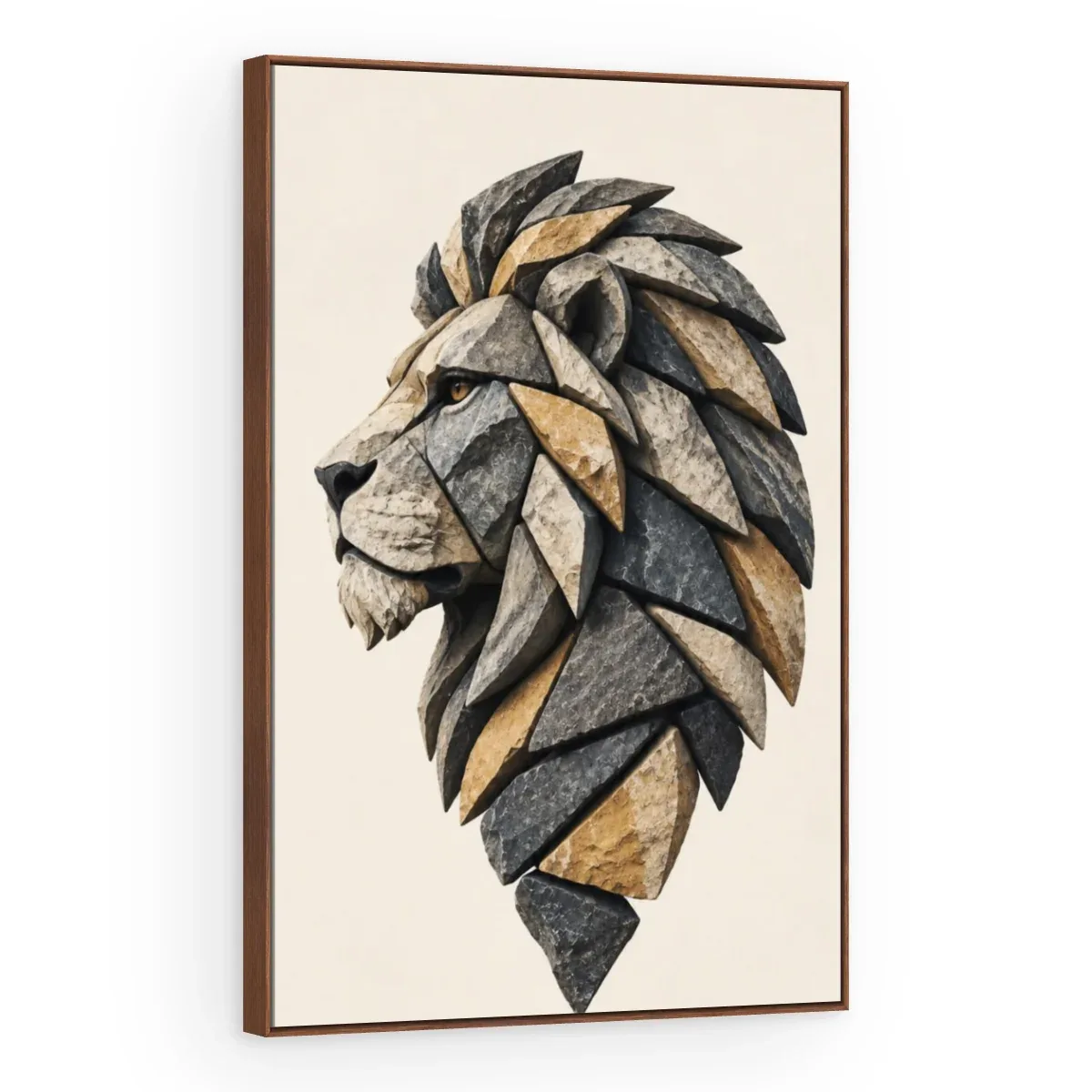 Quadro Decorativo Canvas Leão Mosaico - ES0027