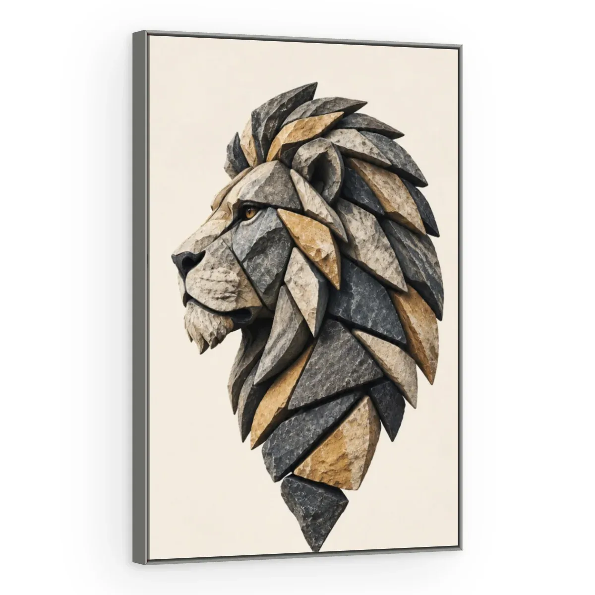 Quadro Decorativo Canvas Leão Mosaico - ES0027