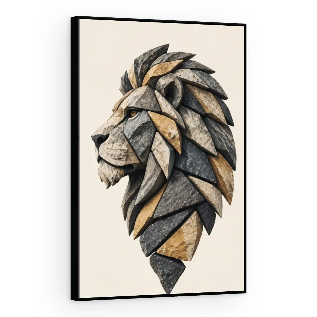 Quadro Decorativo Canvas Leão Mosaico - ES0027