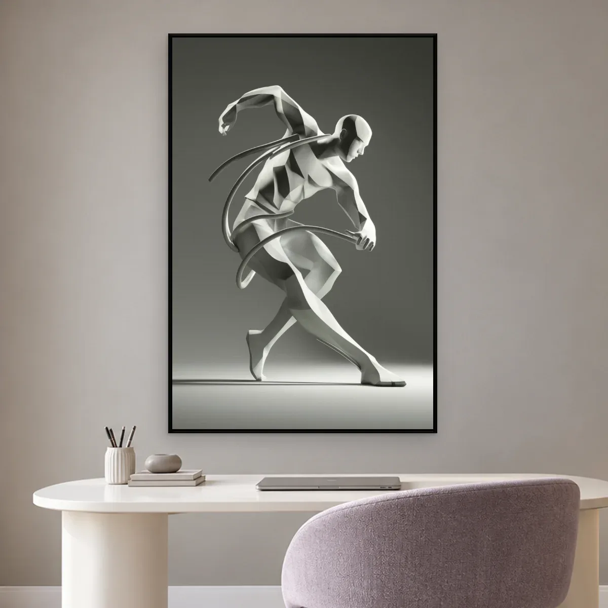 Quadro Decorativo Canvas Dançarino Branco - ES0029