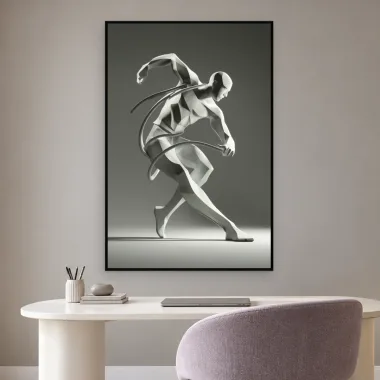Quadro Decorativo Canvas Dançarino Branco - ES0029
