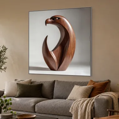 Quadro Decorativo Canvas Águia Madeira - ES0030