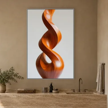 Quadro Decorativo Canvas Espiral Âmbar - ES0034