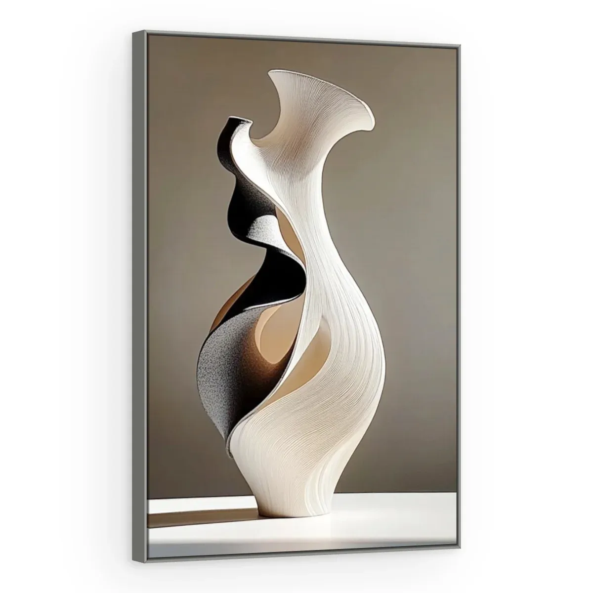 Quadro Decorativo Canvas Onda Marfim - ES0039