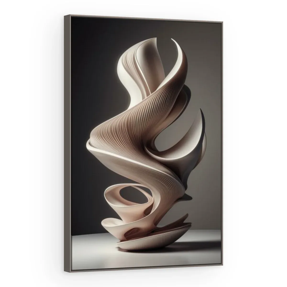 Quadro Decorativo Canvas Fita Esculpida - ES0040