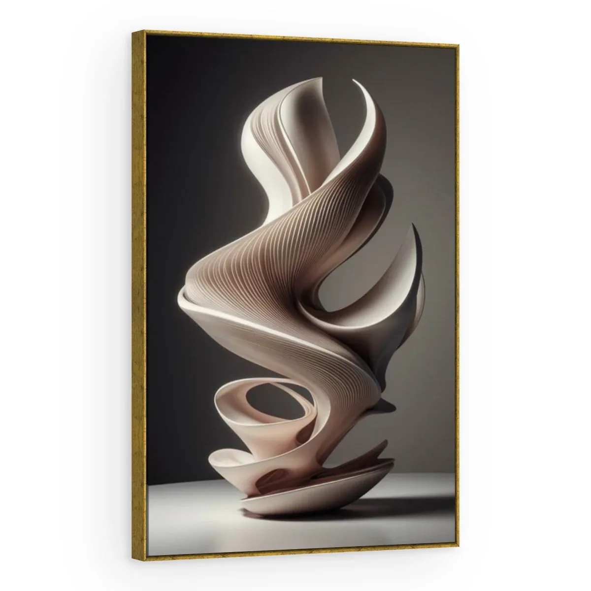Quadro Decorativo Canvas Fita Esculpida - ES0040