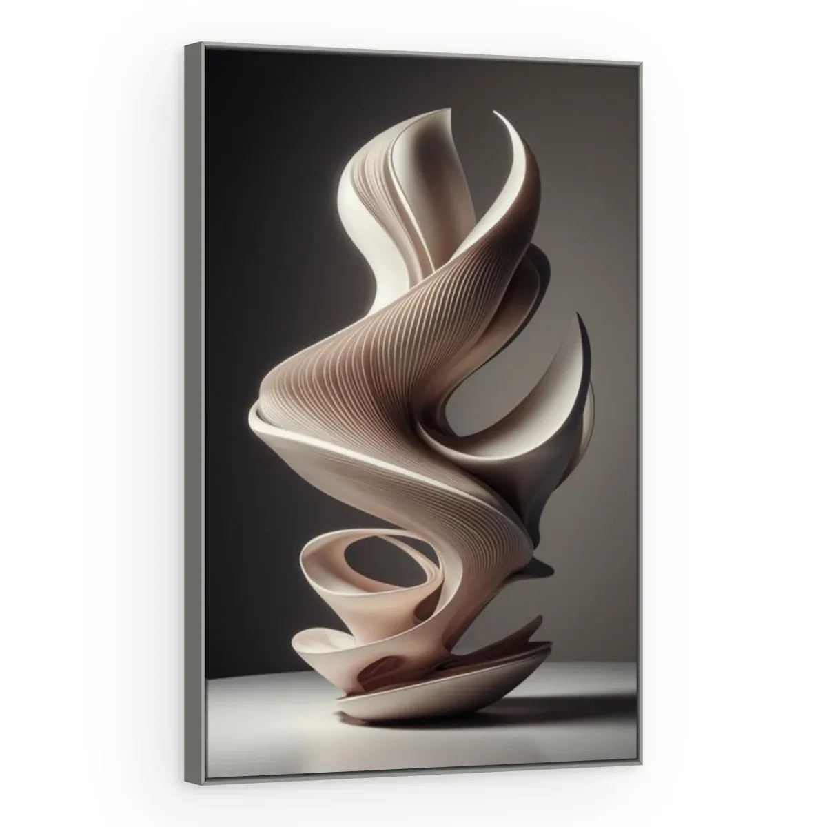 Quadro Decorativo Canvas Fita Esculpida - ES0040