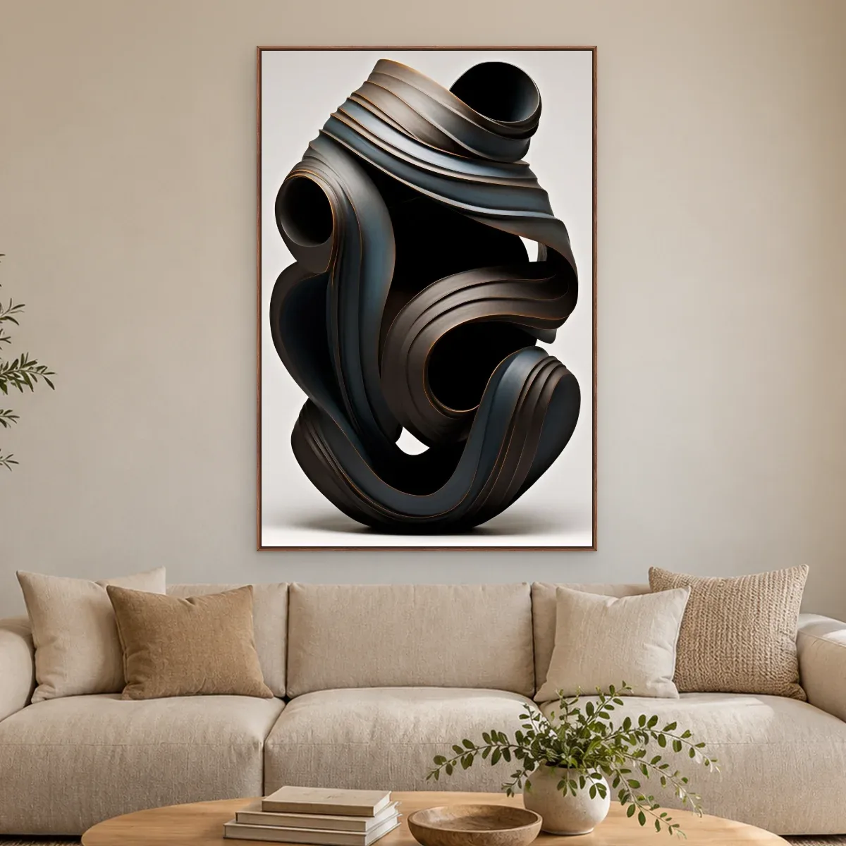 Quadro Decorativo Canvas Nó Escuro - ES0041