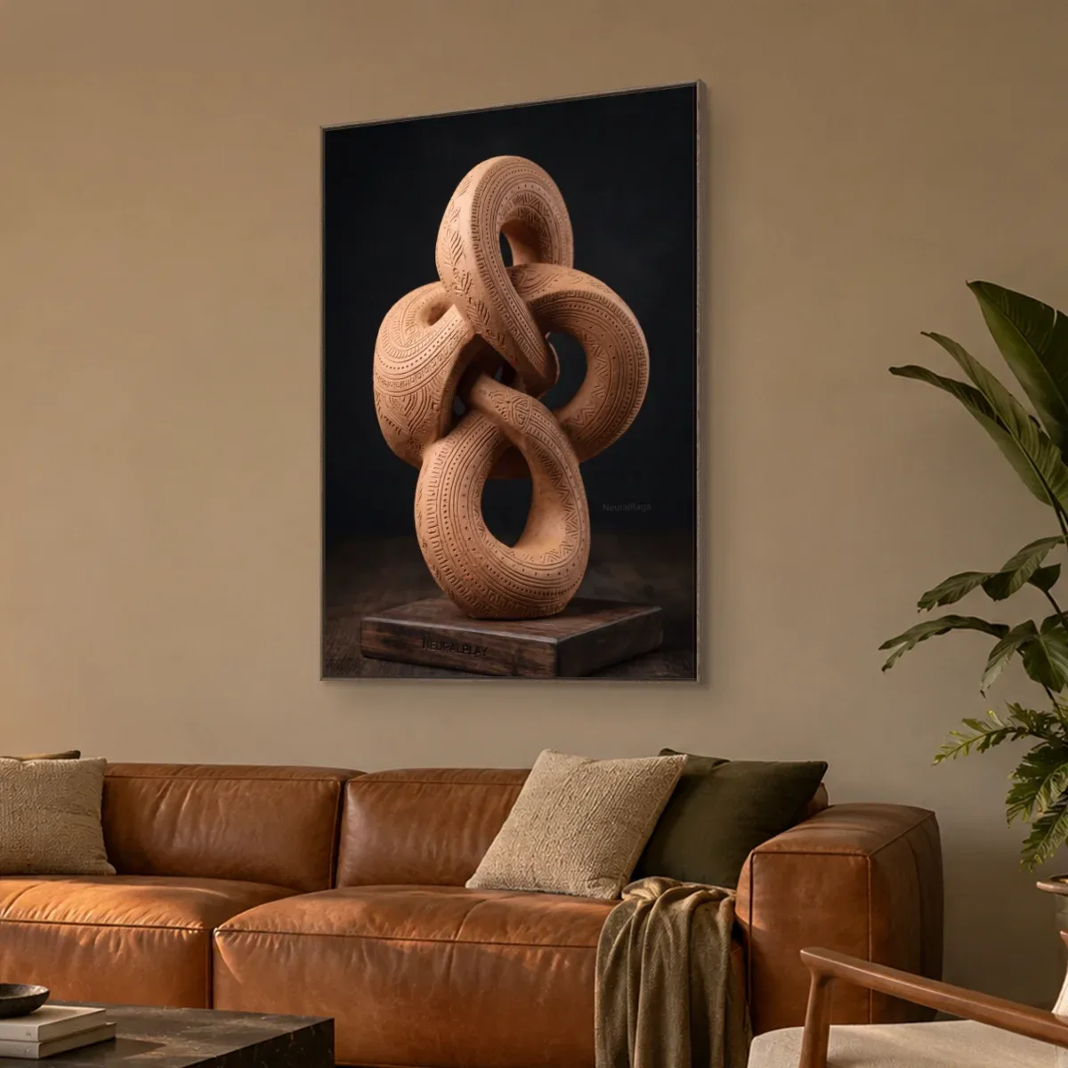 Quadro Decorativo Canvas Nó Madeira - ES0047