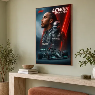Quadro Decorativo Canvas Hamilton Mercedes - FM0001