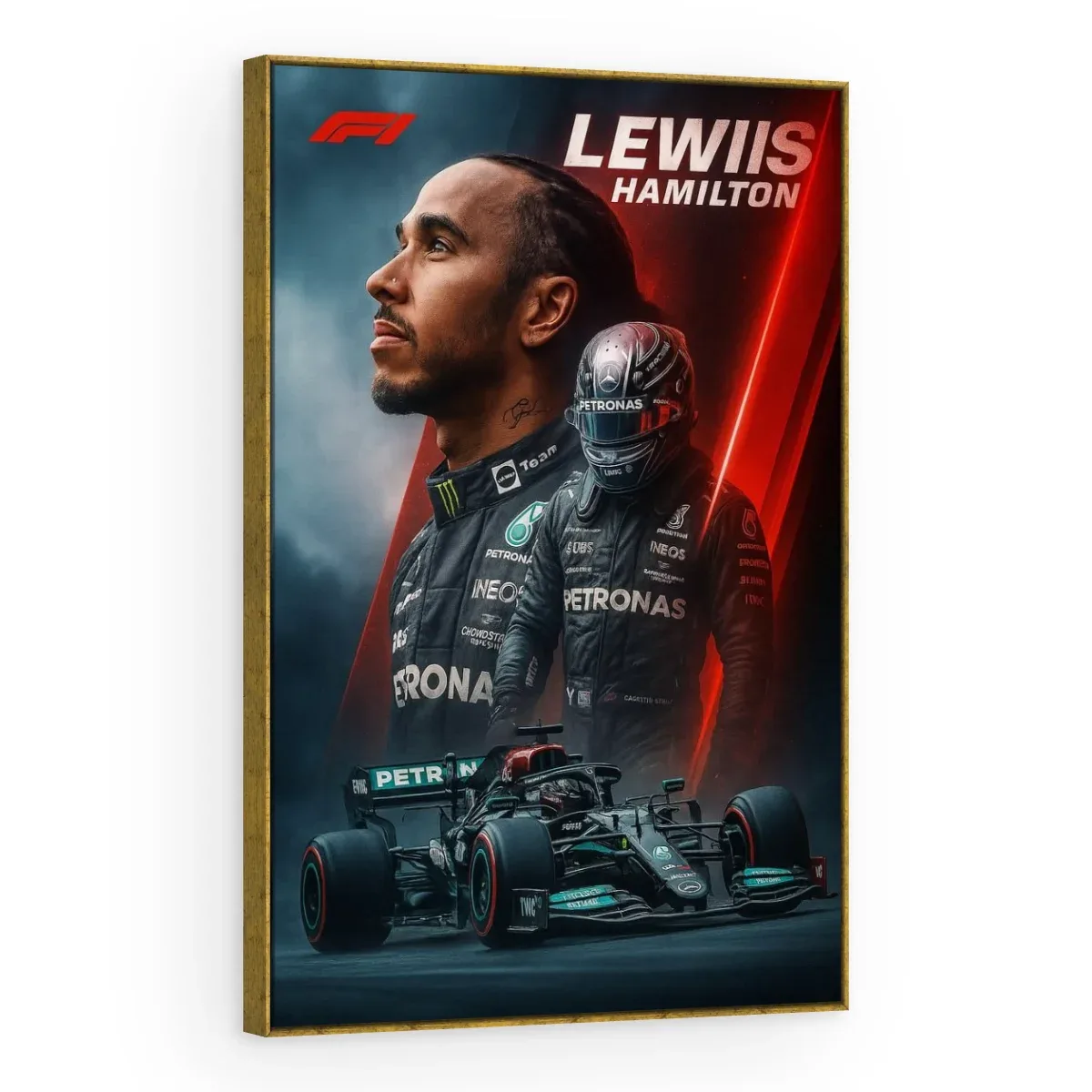 Quadro Decorativo Canvas Hamilton Mercedes - FM0001
