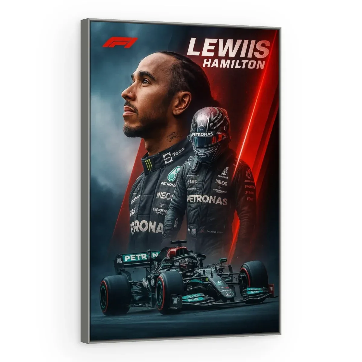 Quadro Decorativo Canvas Hamilton Mercedes - FM0001