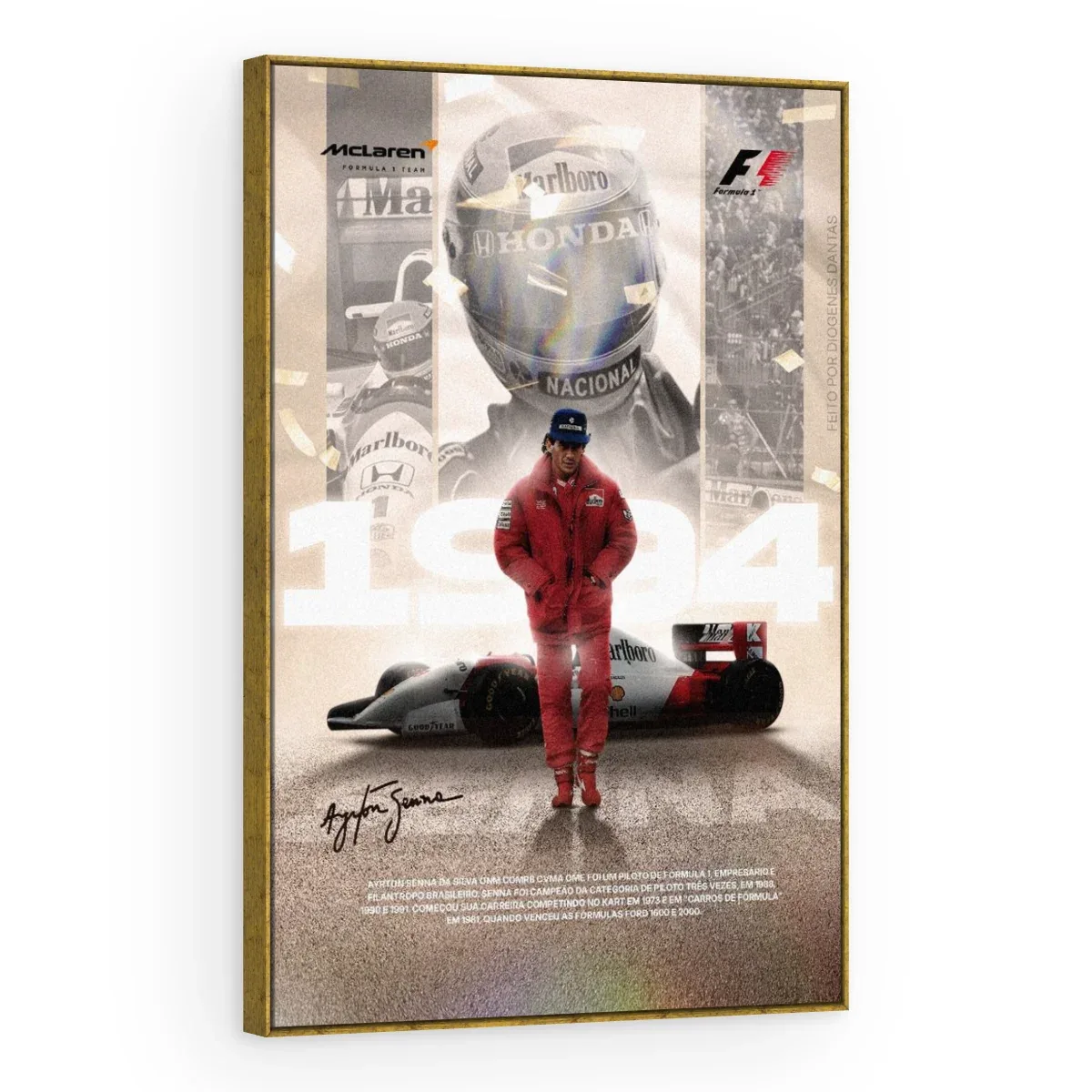 Quadro Decorativo Canvas Senna Lendário - FM0006