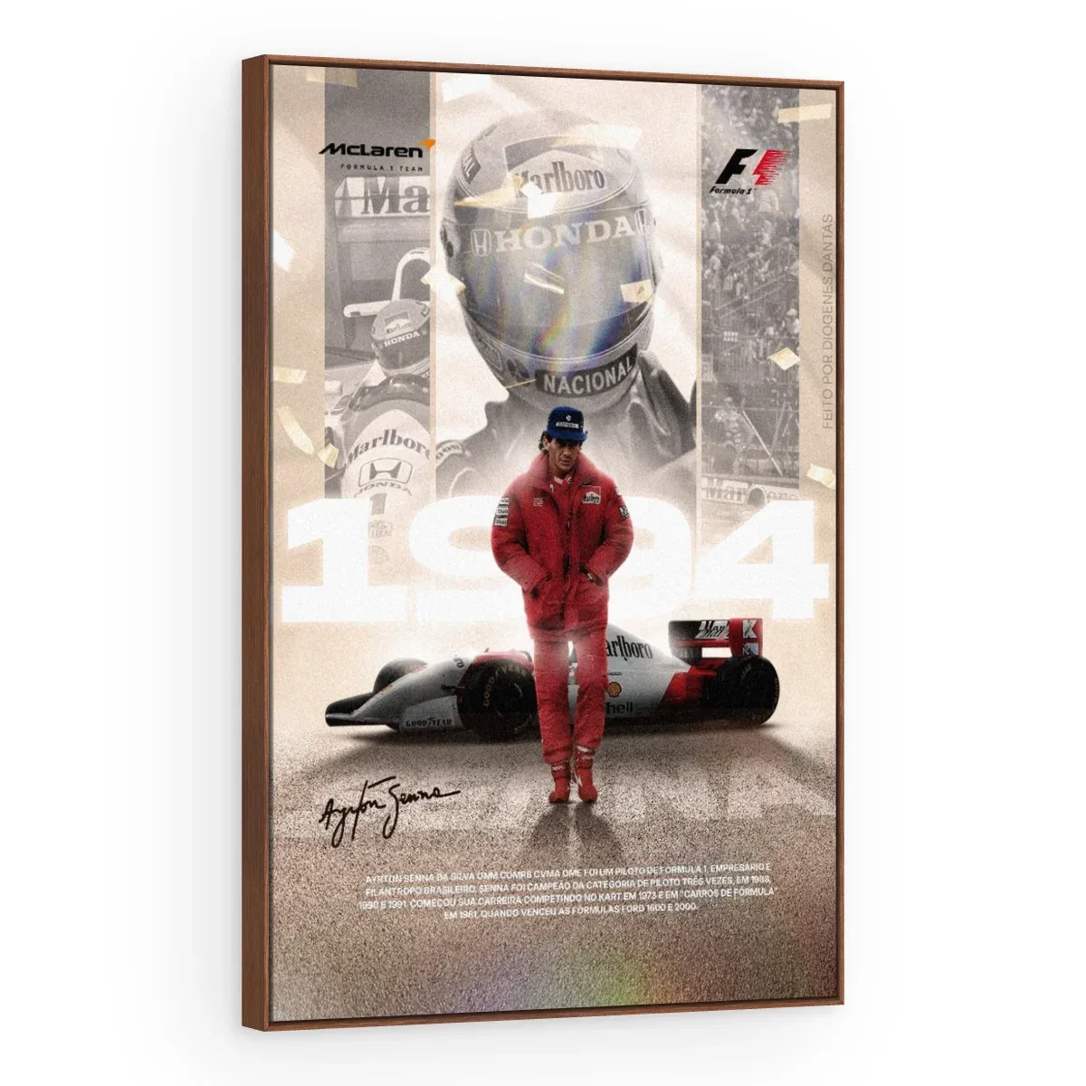 Quadro Decorativo Canvas Senna Lendário - FM0006