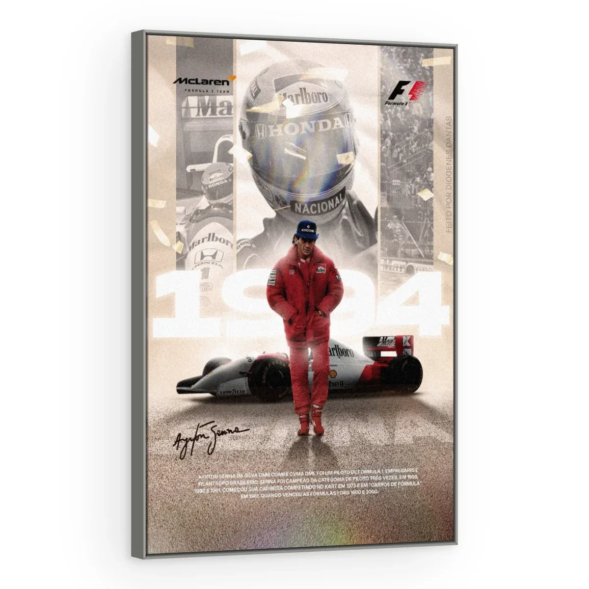 Quadro Decorativo Canvas Senna Lendário - FM0006